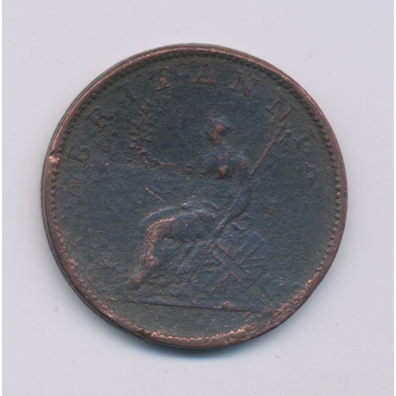Angleterre - George III - 1/2 Penny 1806 - cuivre - B/TB