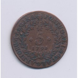 Acores - 5 Reis - 1795 - cuivre - TTB