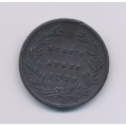 Argentine - 5/10 Real - 1827 - Buenos Aires - cuivre - B/TB 2