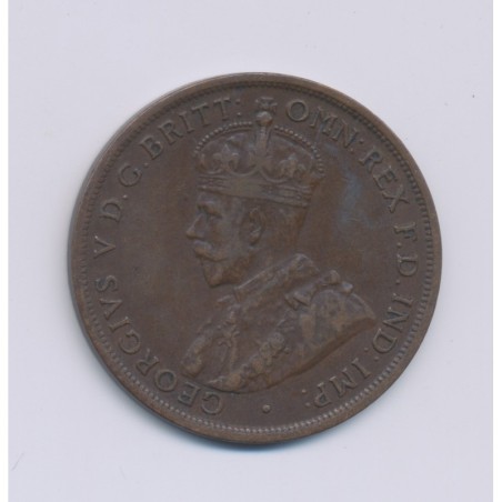 Australie - 1 Penny - 1919 - George V - cuivre - TTB