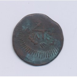 Colombie - 1/4 Real - 1820 - Santa Marta - cuivre - TB 2