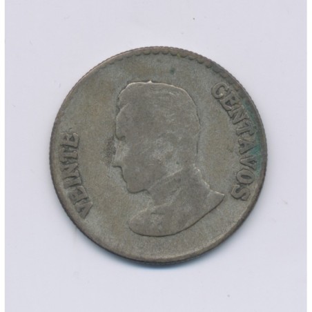 Colombie - 20 Centavos - 1953 B - argent - TB