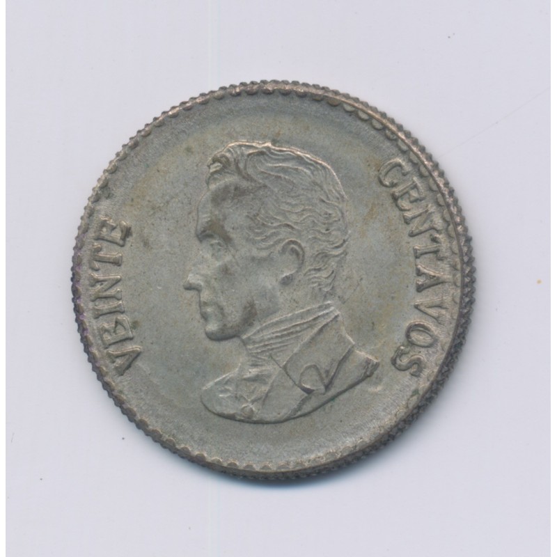 Colombie - 20 Centavos - 1953 B - argent - TTB