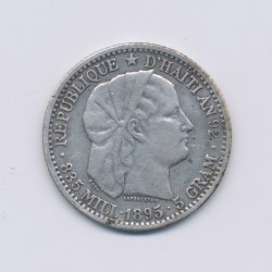 Haiti - 20 Cent - 1895 Paris - argent - TTB