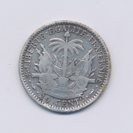Haiti - 20 Cent - 1895 Paris - argent - TTB
