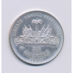 Haiti - 25 Gourdes - 1973 - argent - SUP+ 2