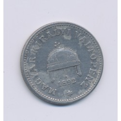 Hongrie - 20 Filler - 1892 KB - nickel - TB+