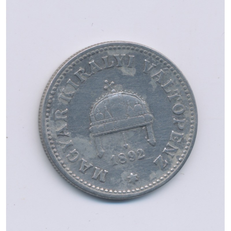 Hongrie - 20 Filler - 1892 KB - nickel - TB+