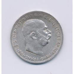 Hongrie - 1 Korona - 1915 - François Joseph I - argent - TTB