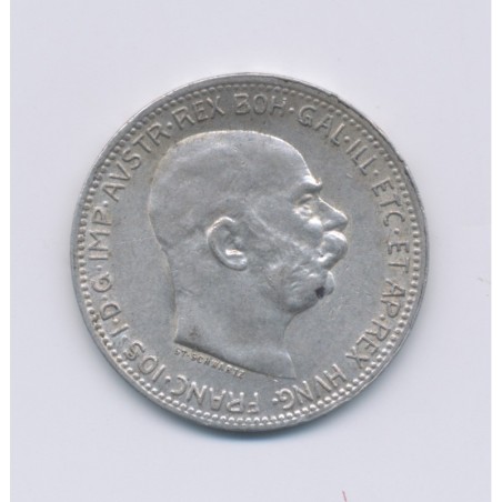 Hongrie - 1 Korona - 1915 - François Joseph I - argent - TTB