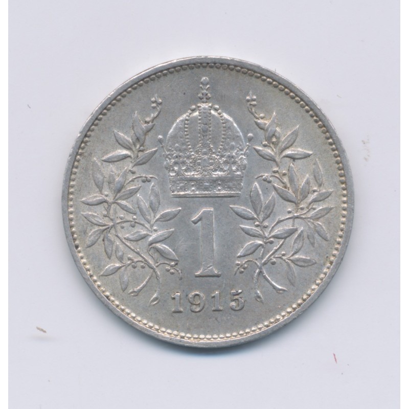 Hongrie - 1 Korona - 1915 - François Joseph I - argent - TTB