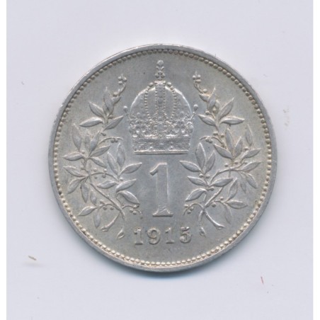 Hongrie - 1 Korona - 1915 - François Joseph I - argent - TTB