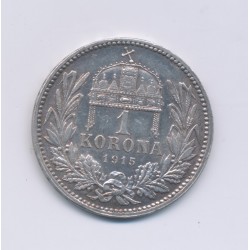 Hongrie - 1 Korona - 1915 - François Joseph I - argent - TTB+ 2