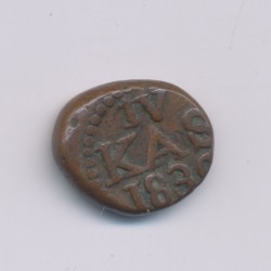 Inde Danoise - 4 Kas ( 4 cash ) - 1839 - cuivre - TTB