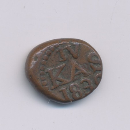 Inde Danoise - 4 Kas ( 4 cash ) - 1839 - cuivre - TTB