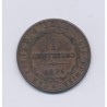 Italie - Centesimo - 1826 - Sardaigne - bronze - TTB