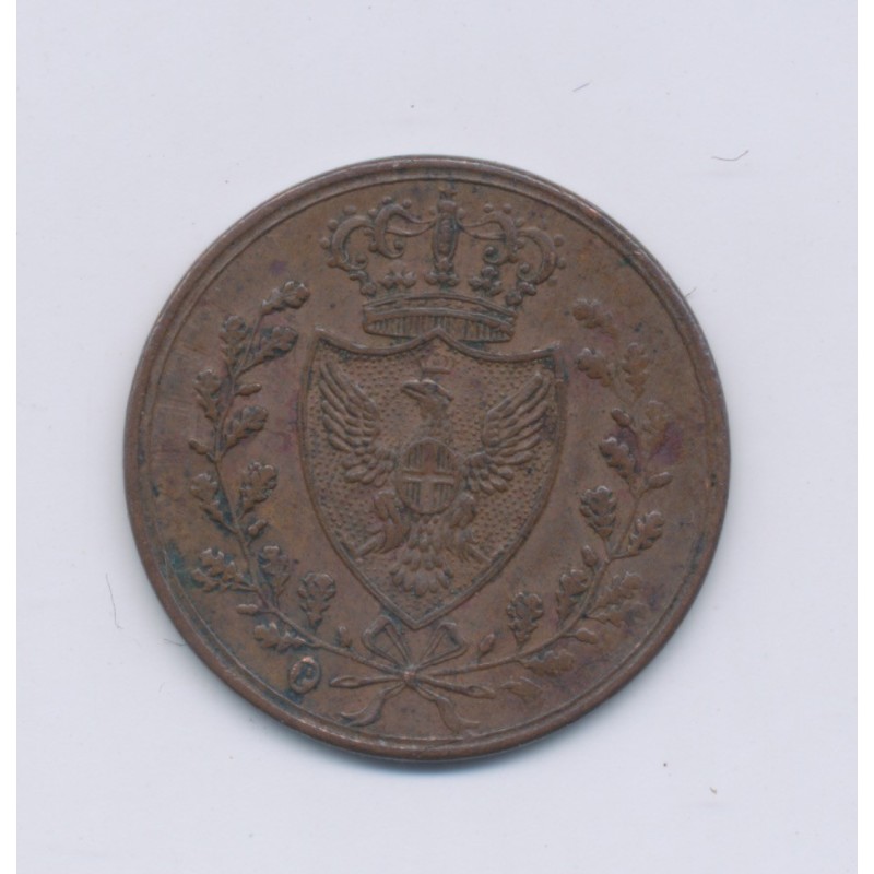 Italie - Centesimo - 1826 - Sardaigne - bronze - TTB