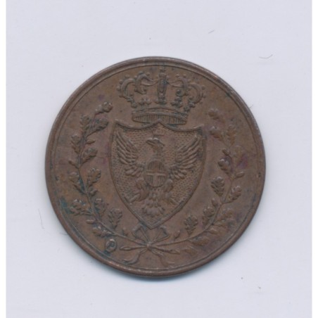 Italie - Centesimo - 1826 - Sardaigne - bronze - TTB