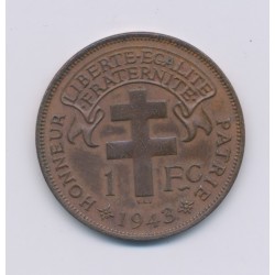Madagascar - 1 Franc - 1943 - bronze - TB+ 2