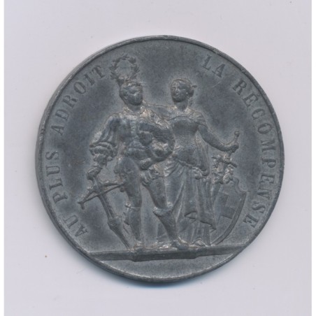 Suisse - Médaille - Tir fédéral Genève 1887 - étain - TTB