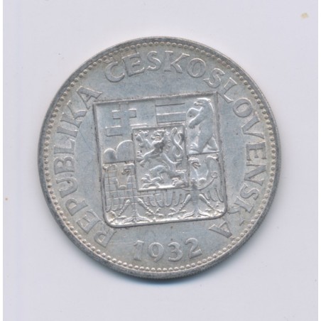 République Tchèque - 10 Korun - 1932 - argent - TB