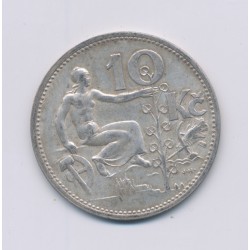 République Tchèque - 10 Korun - 1932 - argent - TB 2
