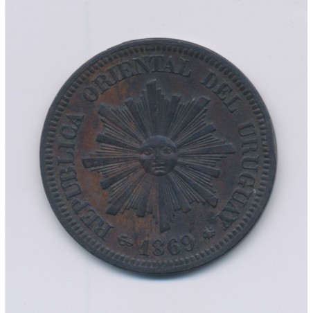 Uruguay - 2 Centesimos - 1869 A - bronze - TTB+