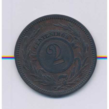Uruguay - 2 Centesimos - 1869 A - bronze - TTB+