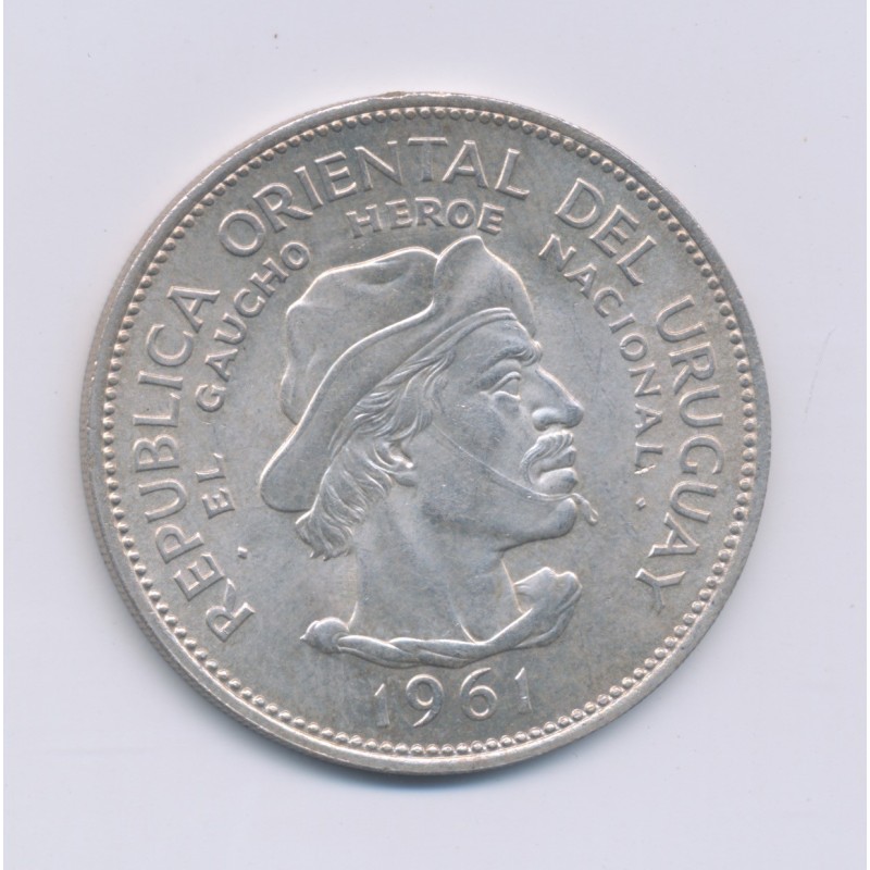 Uruguay - 10 Pesos - 1961 - argent - SUP