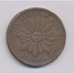 Uruguay - 40 Centimos - 1857 D - cuivre - TB+