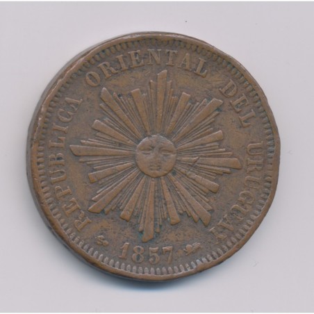 Uruguay - 40 Centimos - 1857 D - cuivre - TB+