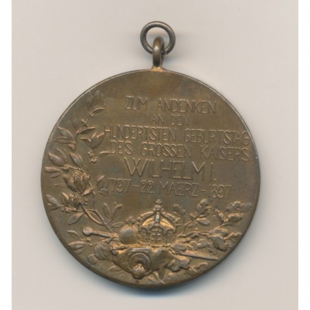Médaille - Wilhelm I - Centenaire - 1797-1897 - bronze - 40mm