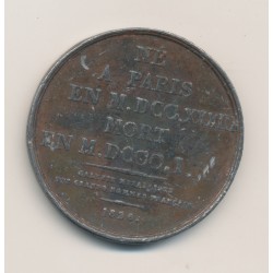 Médaille - Jacques Denis Antoine - architecte - étain - 42mm - TB+ 2