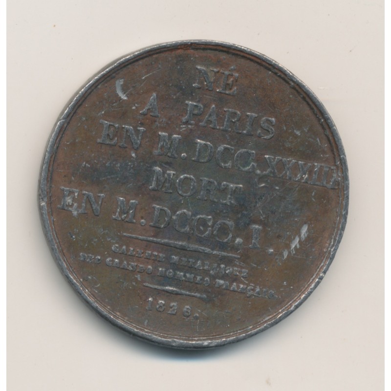 Médaille - Jacques Denis Antoine - architecte - étain - 42mm - TB+