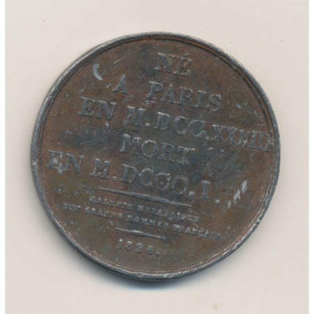 Médaille - Jacques Denis Antoine - architecte - étain - 42mm - TB+