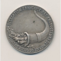 Médaille - Délégation Française des producteurs de nitrate de soude au Chili - bronze argenté - 37mm - TTB
