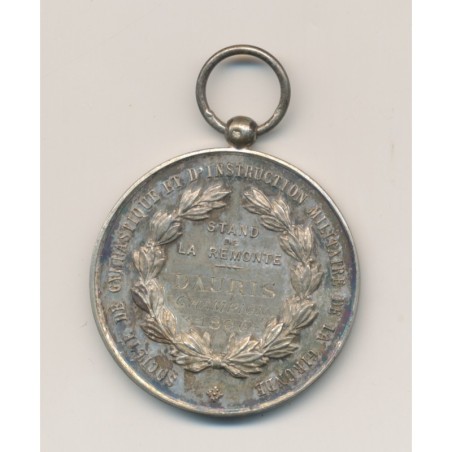 Médaille - Société de gymnastique et instruction militaire - Gironde - gravé Champion 1896 - 37mm - bronze - TTB
