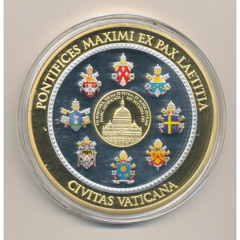 Médaille - Jean Paul II - cuivre doré et argenté - 70mm