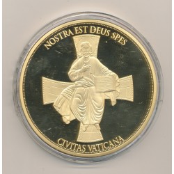 Médaille - Mère Thérèsa de Calcutta - cuivre doré - 70mm 2