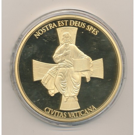 Médaille - Mère Thérèsa de Calcutta - cuivre doré - 70mm