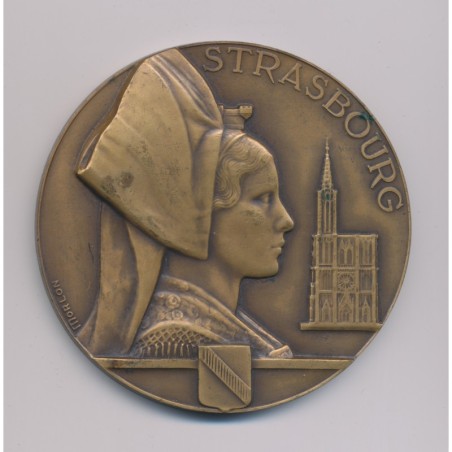 Médaille - Strasbourg - 1918/1944 - Gouraud/Leclerc - bronze - 68mm - Morlon