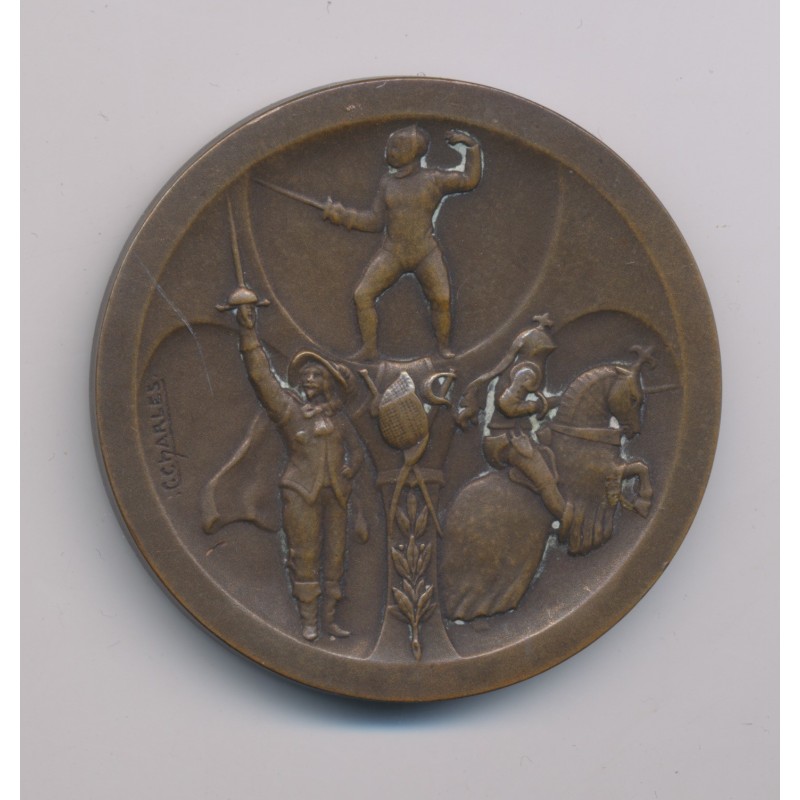 Médaille - Escrime et Joute - bronze - 46mm - C.Charles 