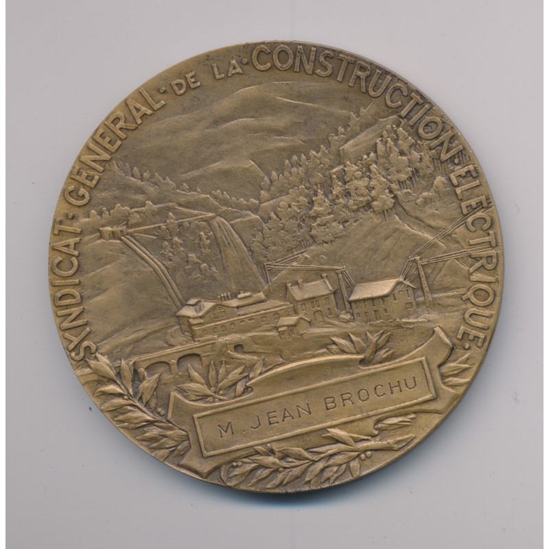Médaille - Syndicat général de la construction électrique - bronze - 68mm 