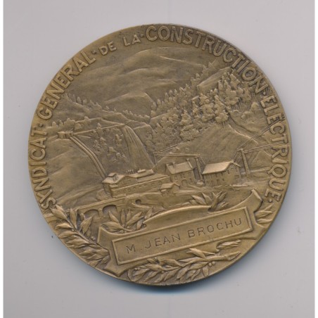 Médaille - Syndicat général de la construction électrique - bronze - 68mm 