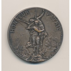 Médaille - Société de tir - Honneur et patrie - bronze argenté - 45mm