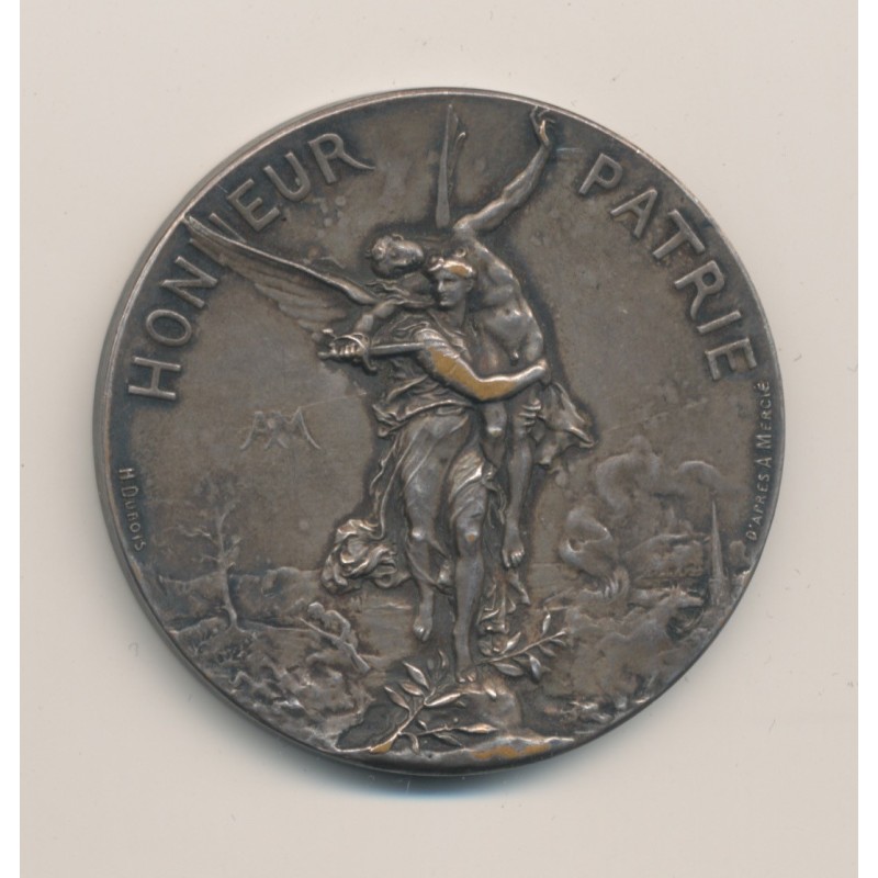 Médaille - Société de tir - Honneur et patrie - bronze argenté - 45mm