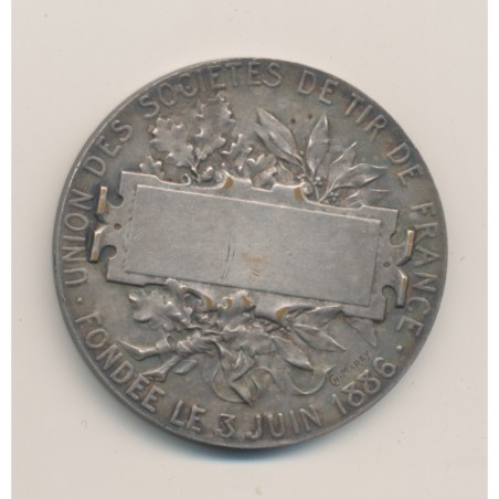 Médaille - Société de tir - Honneur et patrie - bronze argenté - 45mm