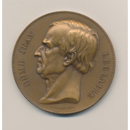 Médaille - Edme Jean Leclaire - Société de prévoyance et secours mutuels - bronze - 51mm
