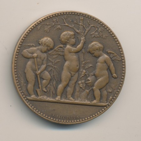 Médaille - Les trois angelots - Société horticulture et viticulture La Rochelle - bronze - 41mm 