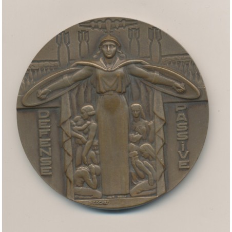 Médaille - Défense passive - 1939/1945 - bronze - 59mm - Cochet
